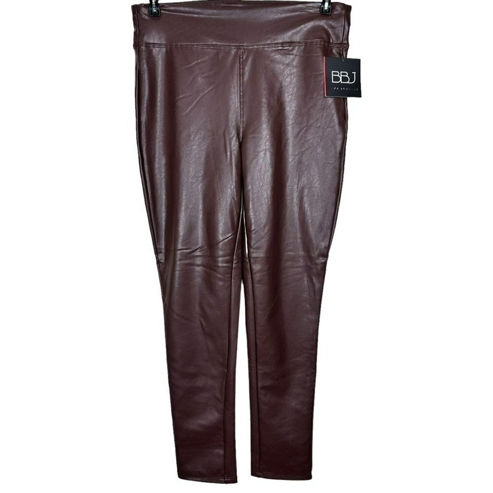 BBJ Los Angeles Midnight Vegan Faux Suede Skinny‎ Pants in Wine size S New